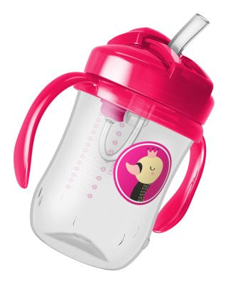 Dr. Browns - 270 ml Baby's First Straw Cup w/ Handles - Pink