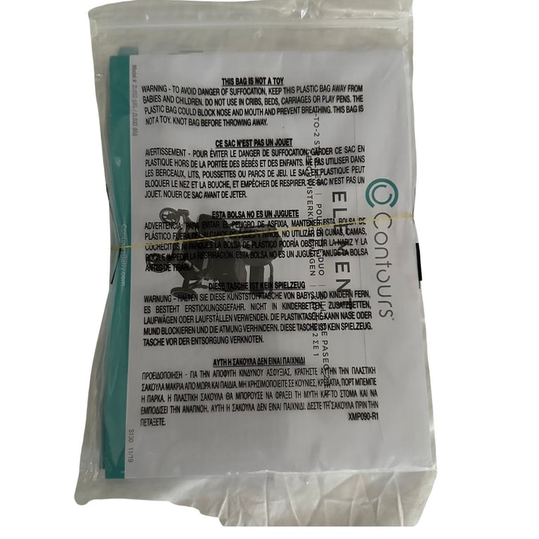 Contours Element Convertible Side-by-Side Double Stroller - Storm Grey