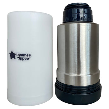 Tommee-Tippee-Closer-to-Nature-Travel-Bottle-&-Food-warmer-White/Steel-1-1