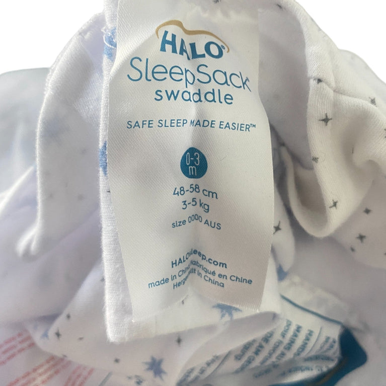 Halo-Organic-Cotton-Sleepsack-Swaddle-0-3m-/-3-5-kg-Stardust-3-6
