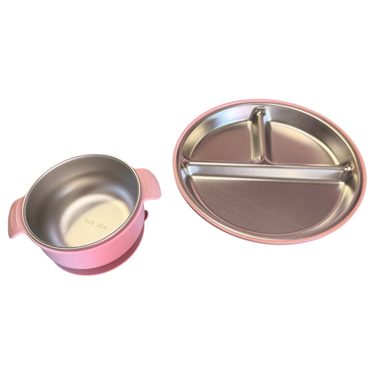 PandaEar-Stainless-Steel-Suction-Plate-and-Cup-Set-Rose-Pink-1-1