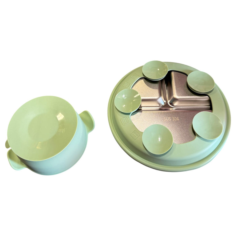 PandaEar-Stainless-Steel-Suction-Plate-and-Cup-Set-Green-1-3