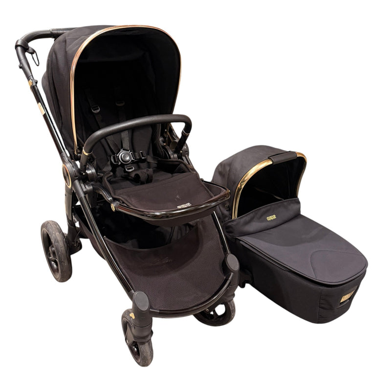 Mamas-&-Papas-Ocarro-Signature-Edition-Jewel-Pushchair-(Black-Diamond)-&-Carry-Cot-(Midnight-Blue)-1-1