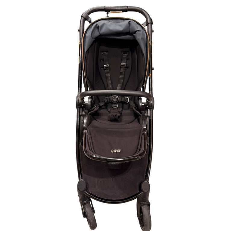 Mamas-&-Papas-Ocarro-Signature-Edition-Jewel-Pushchair-(Black-Diamond)-&-Carry-Cot-(Midnight-Blue)-1-3
