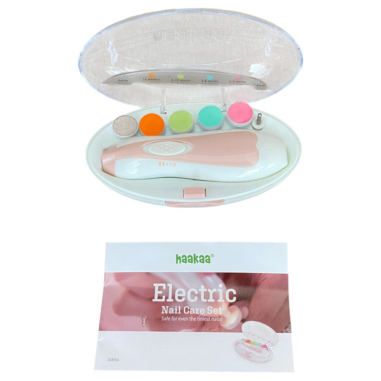 Haakaa-Baby-Nail-Trimmer-Electric-Safe-Clippers-File-Kit-Manicure-Set-Pink-4-3