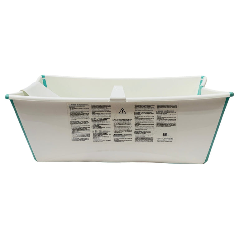 Stokke-Flexi-Bath-Tub-+-Newborn-Support-Bundle-Clear-Green-5-5
