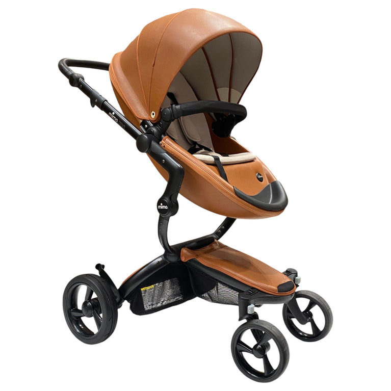Mima-Xari-Max-2-in-1-Convertible-Stroller-+-Bassinet-Camel-/-Black-4-1