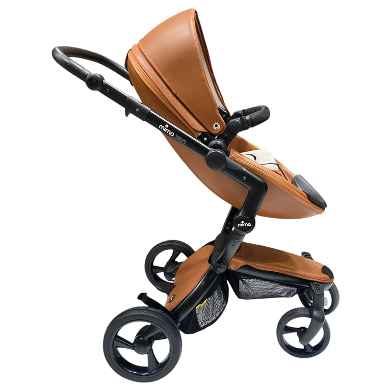 Mima-Xari-Max-2-in-1-Convertible-Stroller-+-Bassinet-Camel-/-Black-4-6