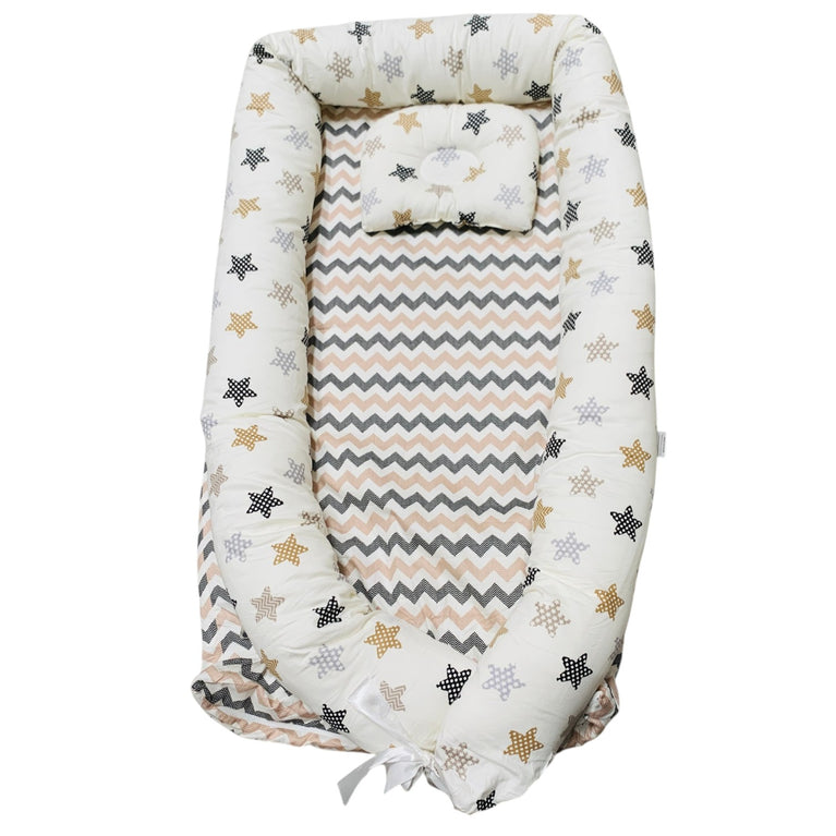 Bumble-&-Bird-Portable-Baby-Nest-With-Pillow-–-Stars-1-1