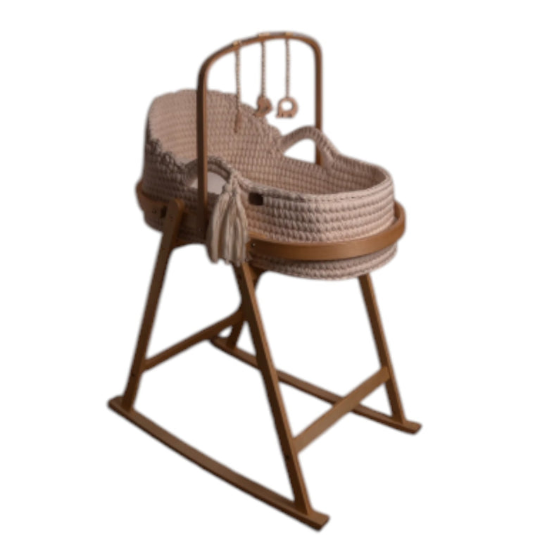 Adam's World Handwoven Cotton Adam's Moses Basket - Cream White