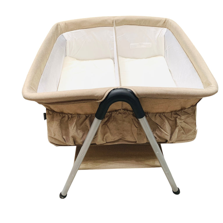 Teknum-Fellow-2-Twin-Bedside-Crib-Bassinet-Grey-1-7