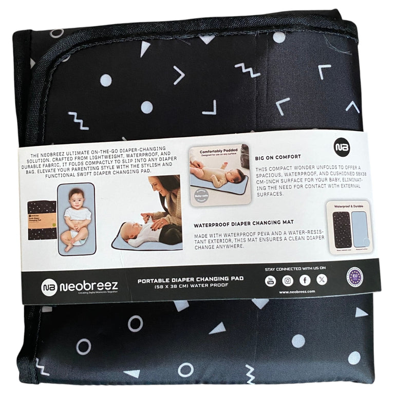 Neobreez-Portable-Diaper-Changing-Pad-–-Dark-Gray/Black-1-3
