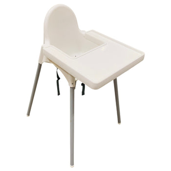 IKEA-ANTILOP-Highchair-with-Safety-Belt-+-Tray-White-&-Silver-5-1