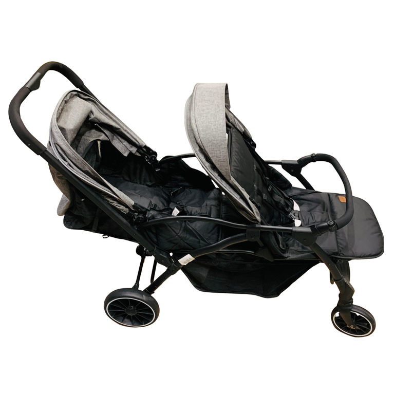 The-Moon-Brand-Dois-Tandem/Twin-Stroller-Black/Grey-1-4