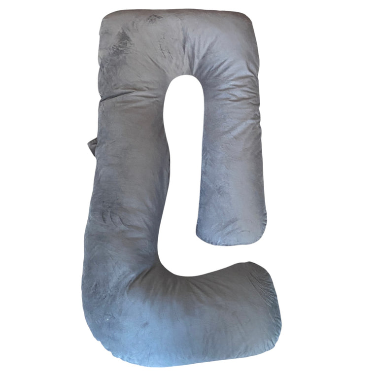 Momcozy-U-Shaped-Huggable-Maternity-Pillow-Grey-1-1