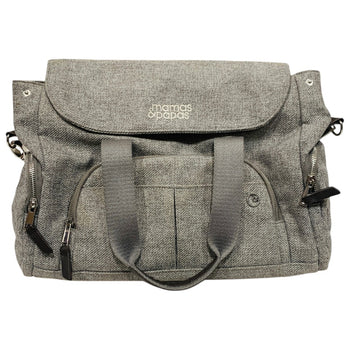 Mamas-&-Papas-2-Way-Bowling-Style-Changing-Bag-Woven-Grey-1-2