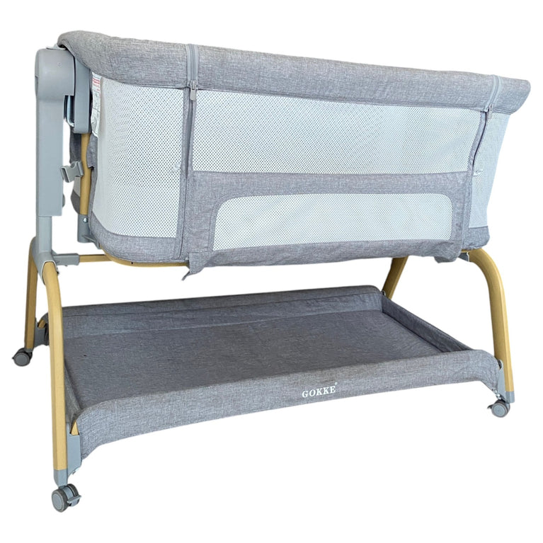 Gokke-Baby-Bassinet-with-Manual-Swing-Grey-1-1
