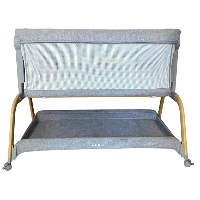 Gokke-Baby-Bassinet-with-Manual-Swing-Grey-1-5