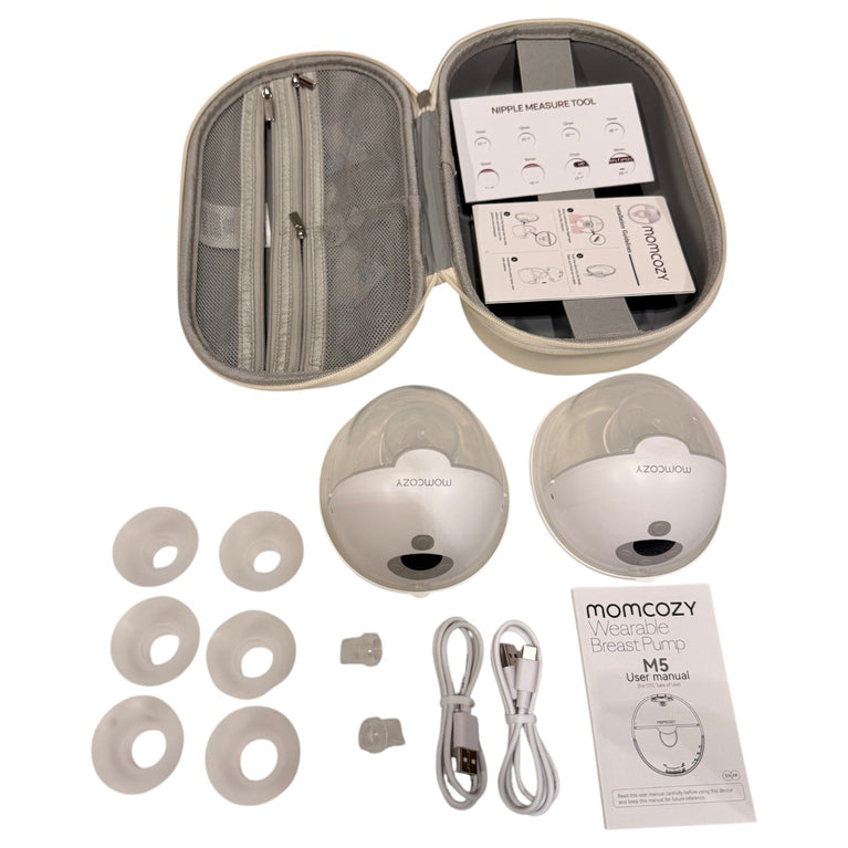 Momcozy-M5-Double-Electric-Wearable-Breast-Pump-Quill-Grey-1-1