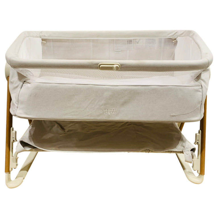 Mamas-&-Papas-Lua-Bedside-Crib-Grey-5-2