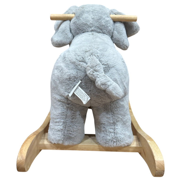 Pottery-Barn-Kids-Elephant-Critter-Plush-Nursery-Rocker-Grey/Wood-1-5