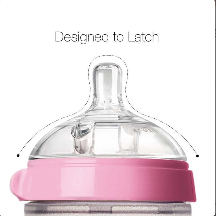 Comotomo-Natural-Feel-Baby-Bottle-(Single-Pack)-Pink-&-White,-250-ml-1-1-1
