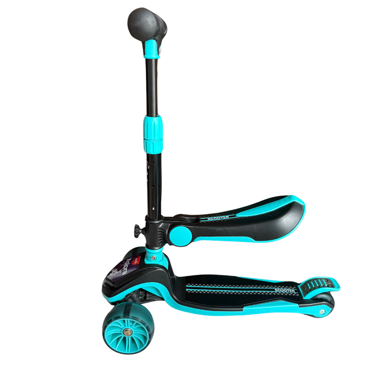 Moon Xplora Foldable Scooter with Seat - Blue
