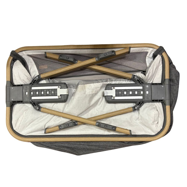 Tutti Bambini CoZee Air Bedside Crib/Co-Sleeper Rocker-Oak & Charcoal