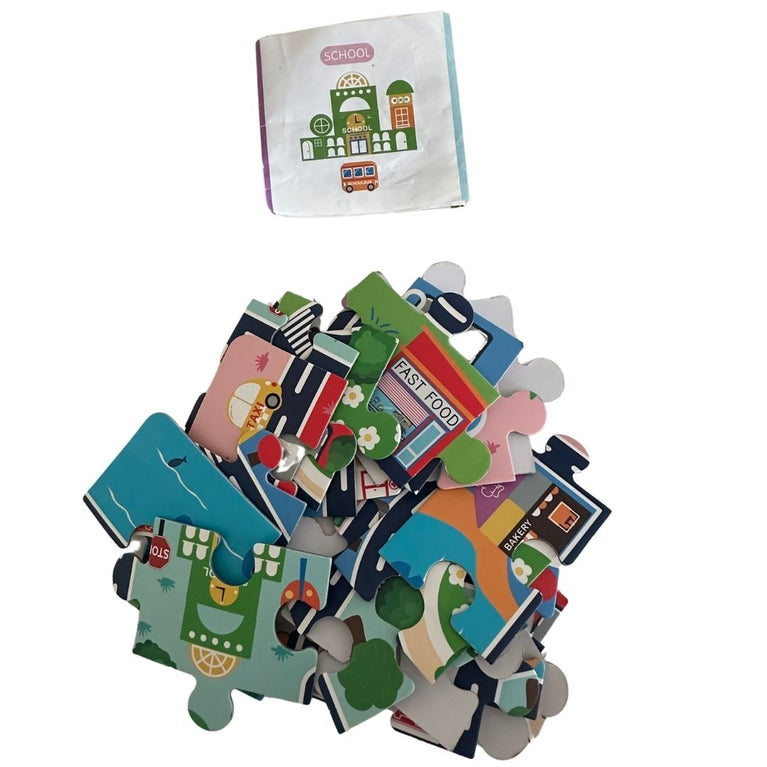 Leo & Friends Wooden City Building Block Toy 100-Piece Set