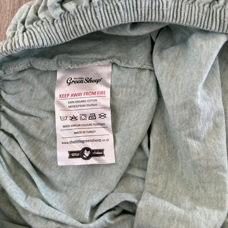 Little Green Sheep Natural Moses Mattress, Protector and Fitted Sheets for Clair De Lune - Bundle
