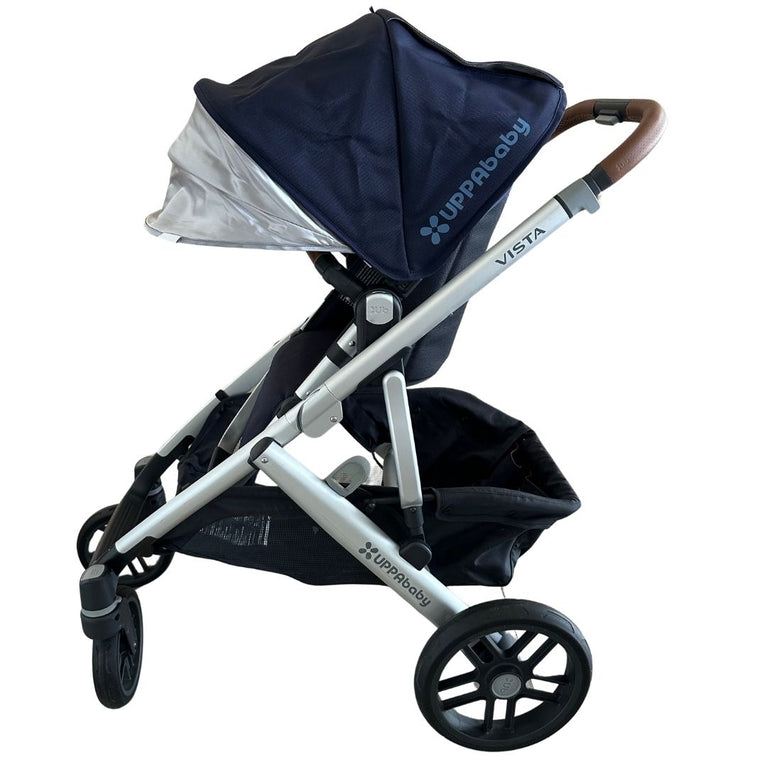UPPAbaby Vista V1 Stroller - Taylor (Indigo/Silver/Saddle Leather) - (2019)