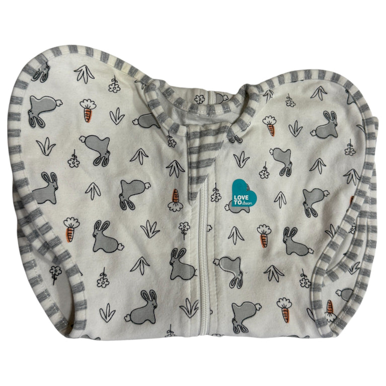 Love To Dream Original All-Over Bunny Print Swaddle Up Sleeping Bag - Medium