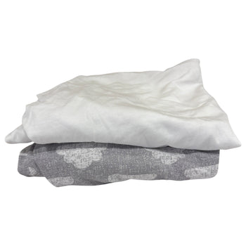 Snuz SnuzPod Moses Basket/Pram Fitted Sheets Pack of 2 - Cloud Nine