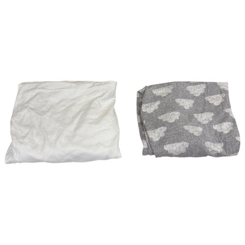 Snuz SnuzPod Moses Basket/Pram Fitted Sheets Pack of 2 - Cloud Nine