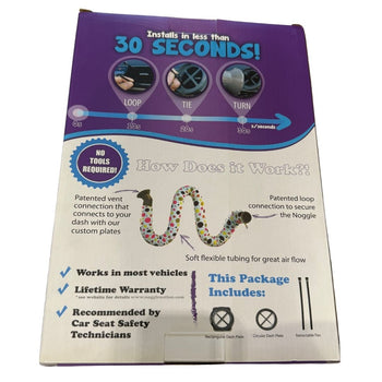 The Noggle 10 Ft Making the backseat Cool Again - 10 Feet Ice Black