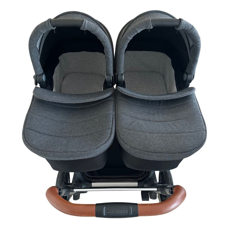 Contours Element Convertible Side-by-Side Double Stroller - Storm Grey