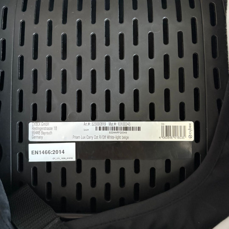 Cybex Priam Lux Carrycot - Off white