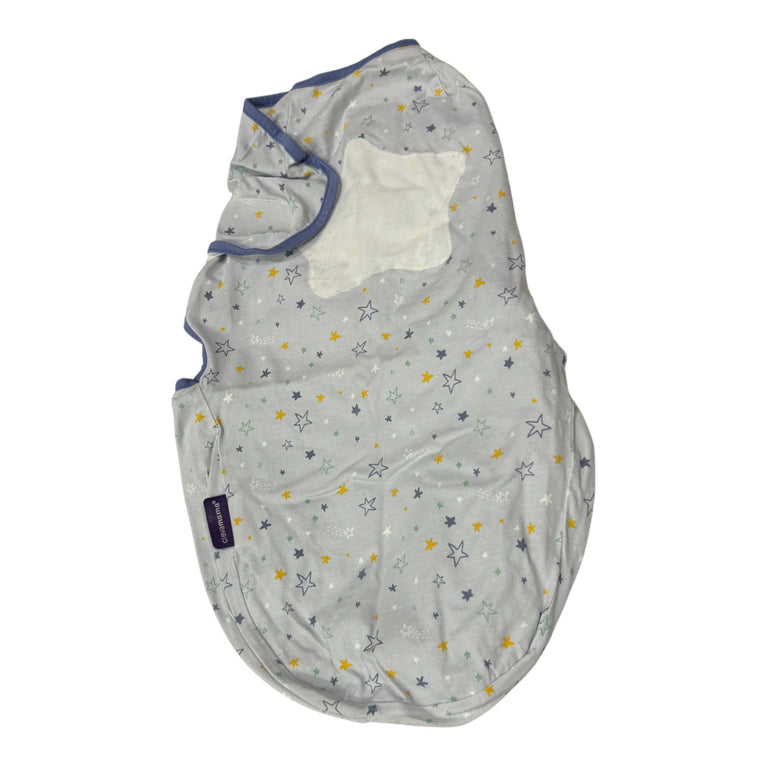 Clevamama Cotton Swaddle to Sleep Wrap - Blue (0-3m)