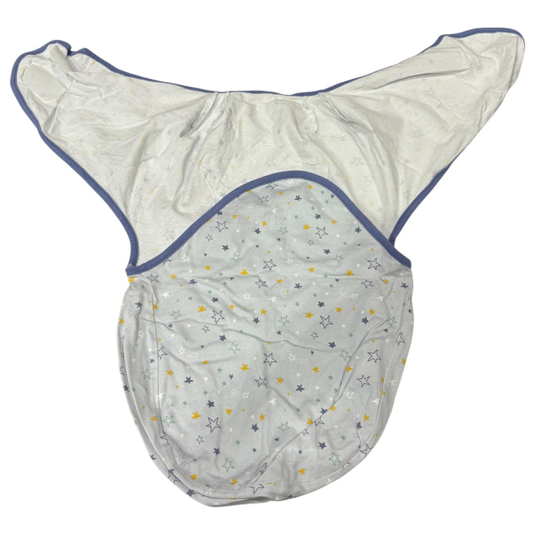 Clevamama Cotton Swaddle to Sleep Wrap - Blue (0-3m)