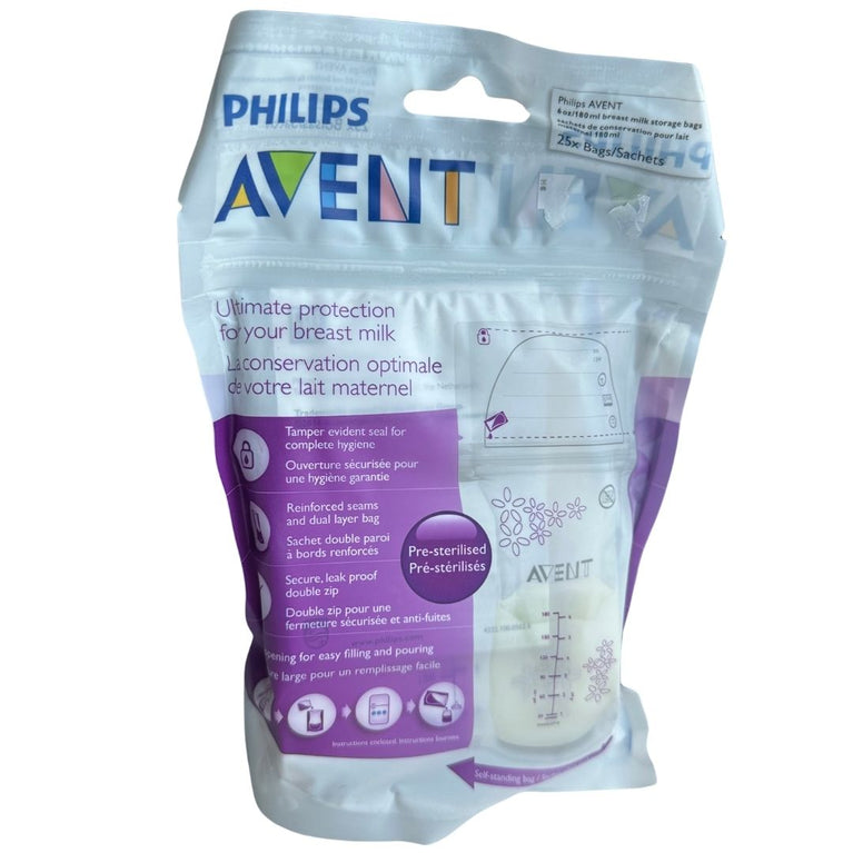 Philips Avent Breast Milk Storage Bags 180ml - Pack of 25