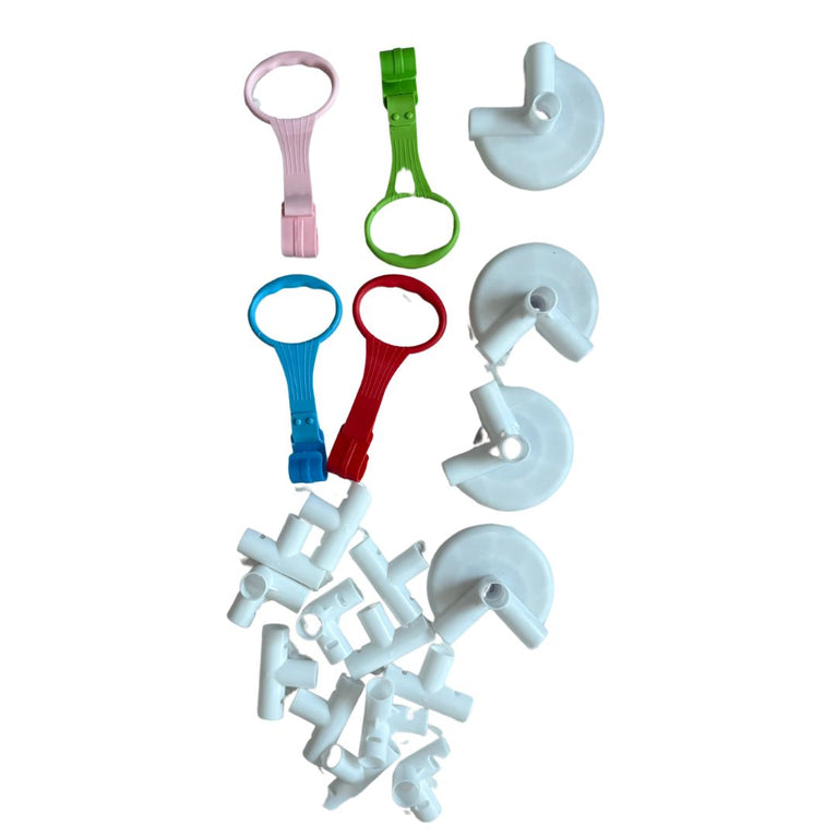 HOCC Plastic Playpen For Babies & Toddlers with Playmat - Large - Grey