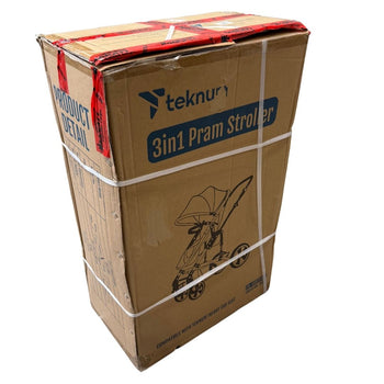 Teknum Luxury 3-in-1 Pram Stroller - Khaki