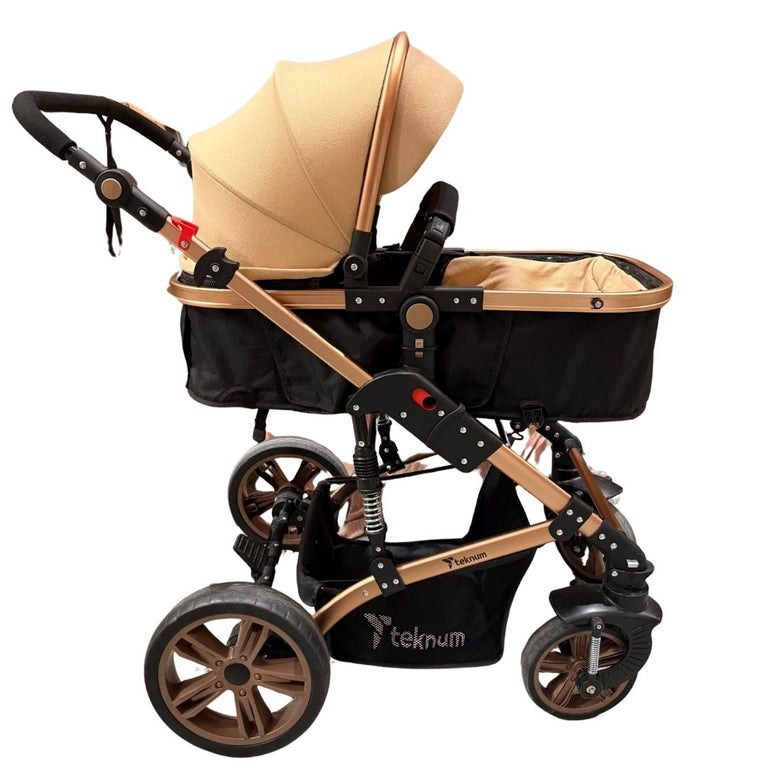 Teknum Luxury 3-in-1 Pram Stroller - Khaki