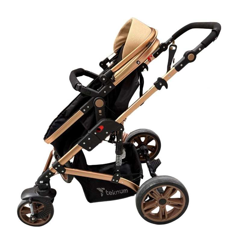 Teknum Luxury 3-in-1 Pram Stroller - Khaki