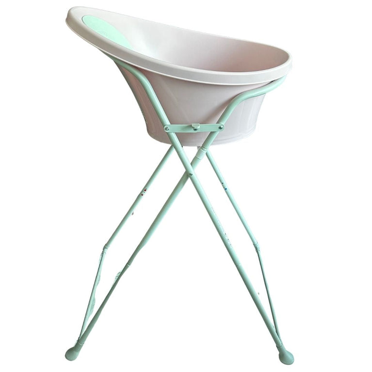 Shnuggle Baby Bath Tub + Foldable Bath Stand - Pink