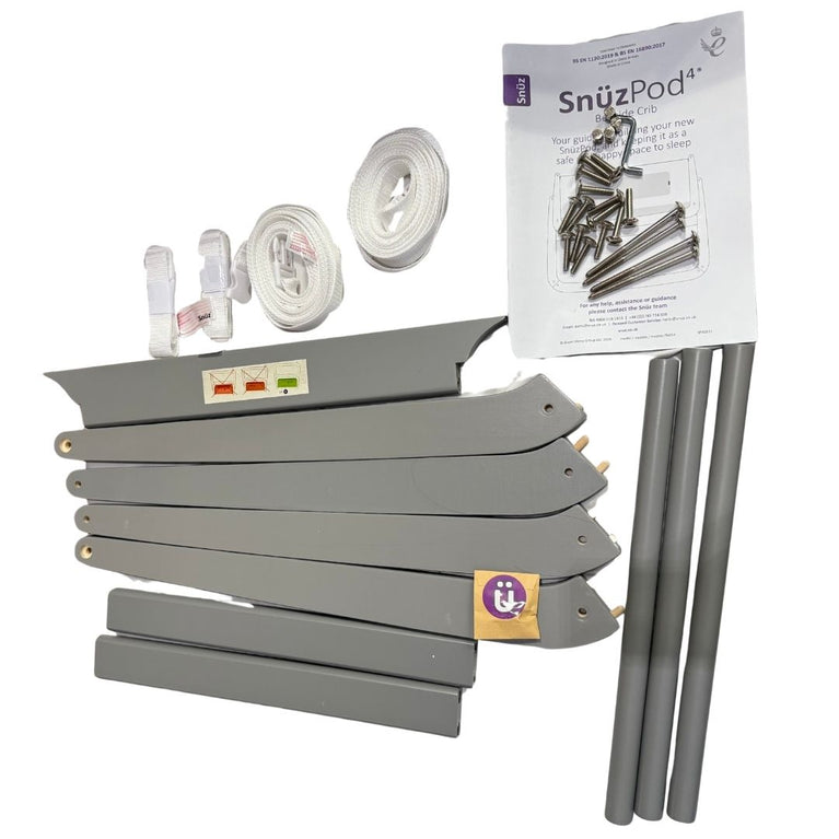 Snuzpod 4 Bedside Crib - Urban Grey