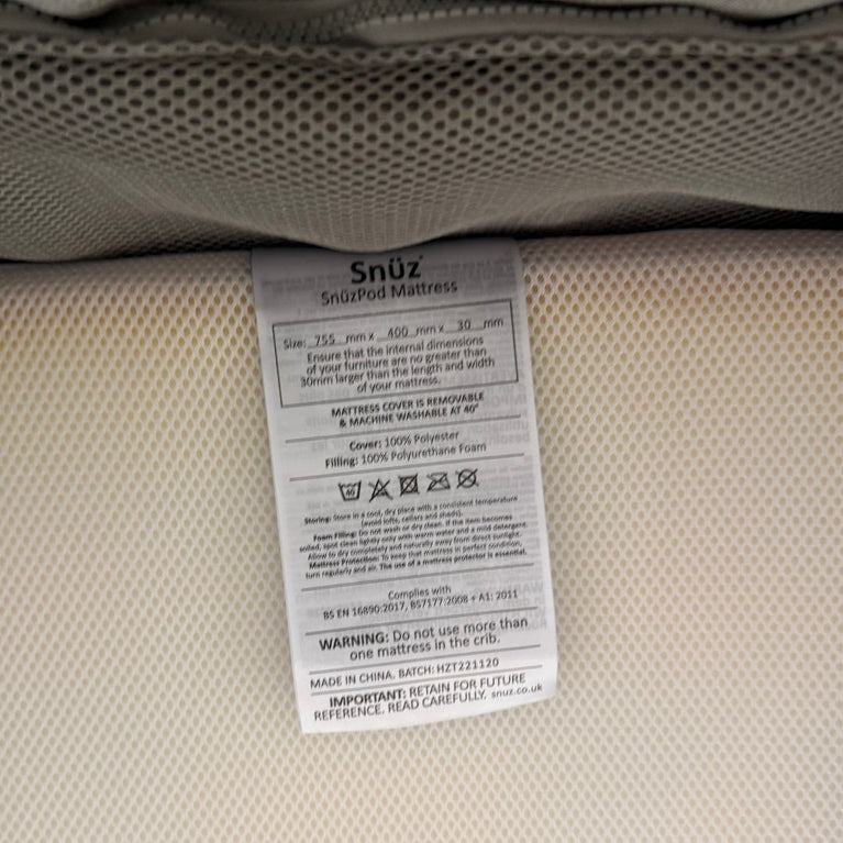 Snuzpod 4 Bedside Crib - Urban Grey