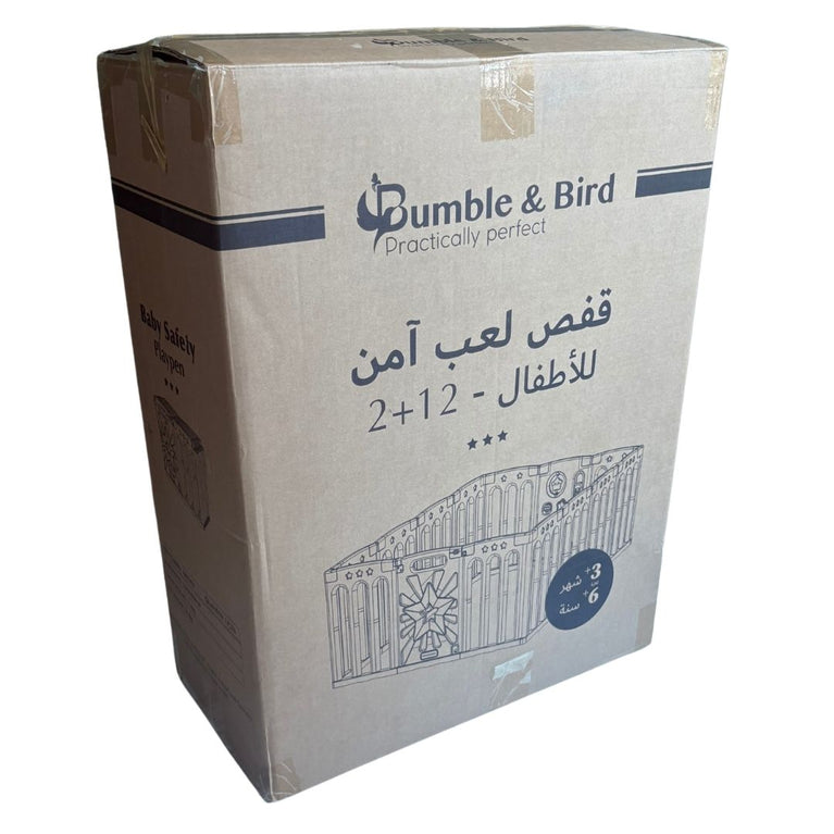 Bumble & Bird Baby Safety Large Star Design Playpen 12+2pcs