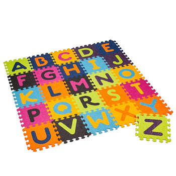 B Toys Alphabet Floor Mat (26 Interlocking & Removable Foam Tiles)