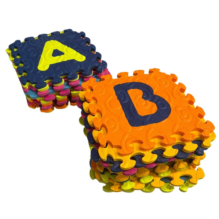B Toys Alphabet Floor Mat (26 Interlocking & Removable Foam Tiles)